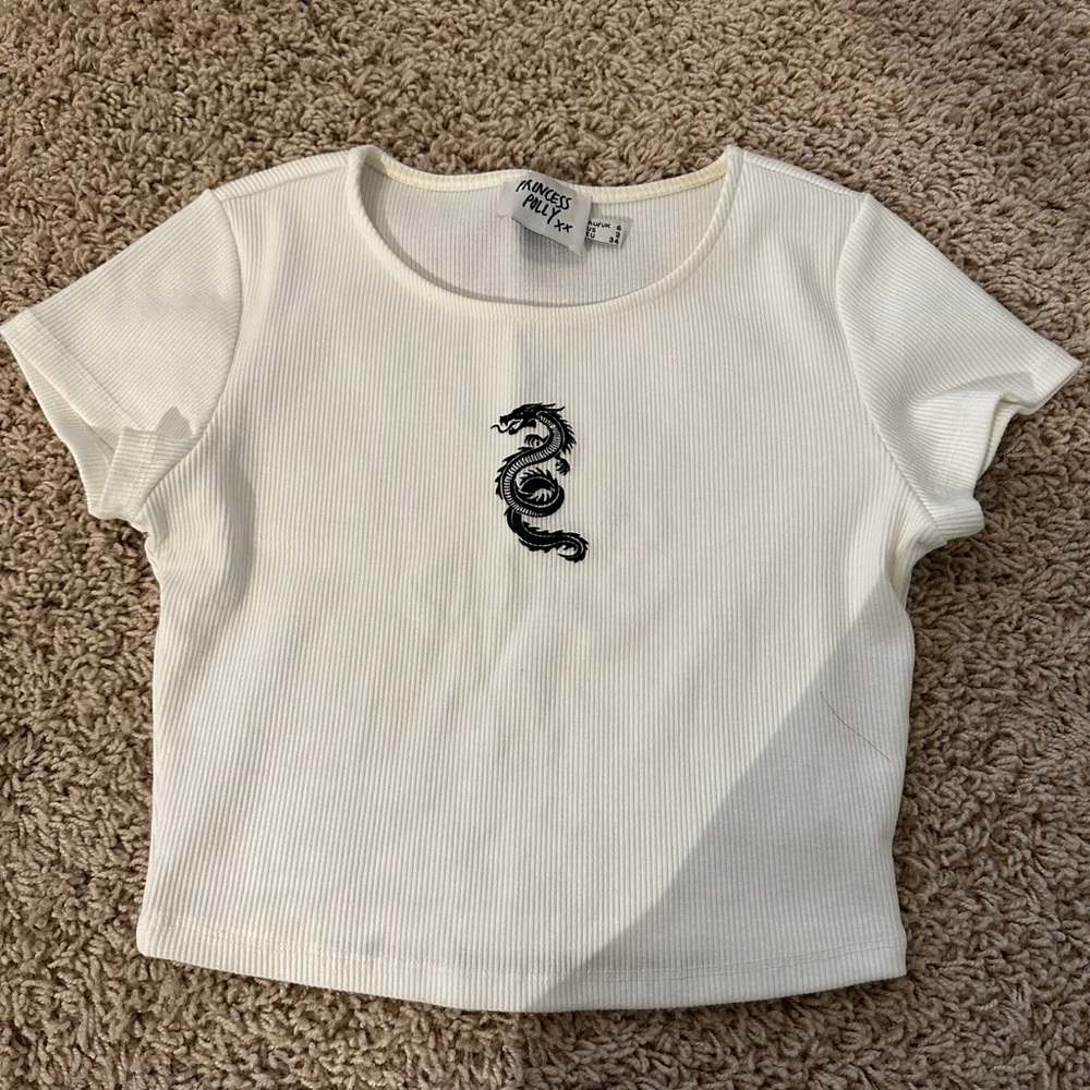 Princess Polly cropped snake tee